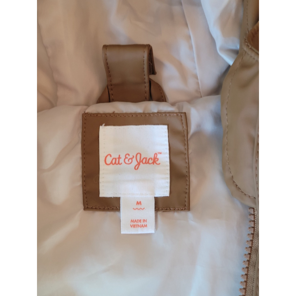 Kifs Cat & Jack rimmed HOOD Raincoat Size M Zipper Snaps lightly lined - Picture 5 of 10